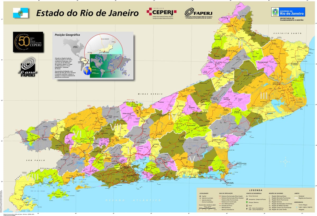 Carte municipalités Rio de Janeiro