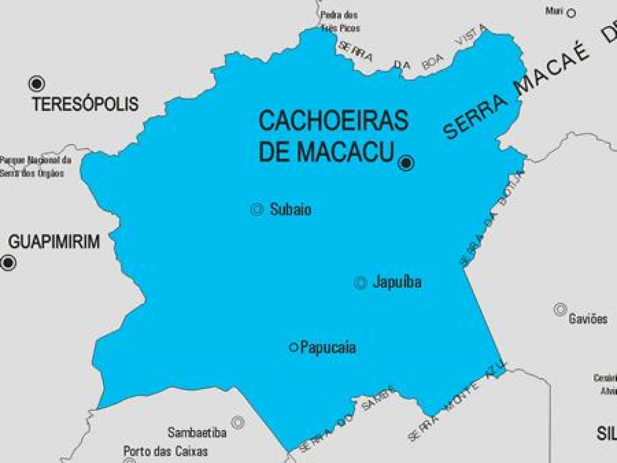Carte municipalité Cachoeiras de Macacu