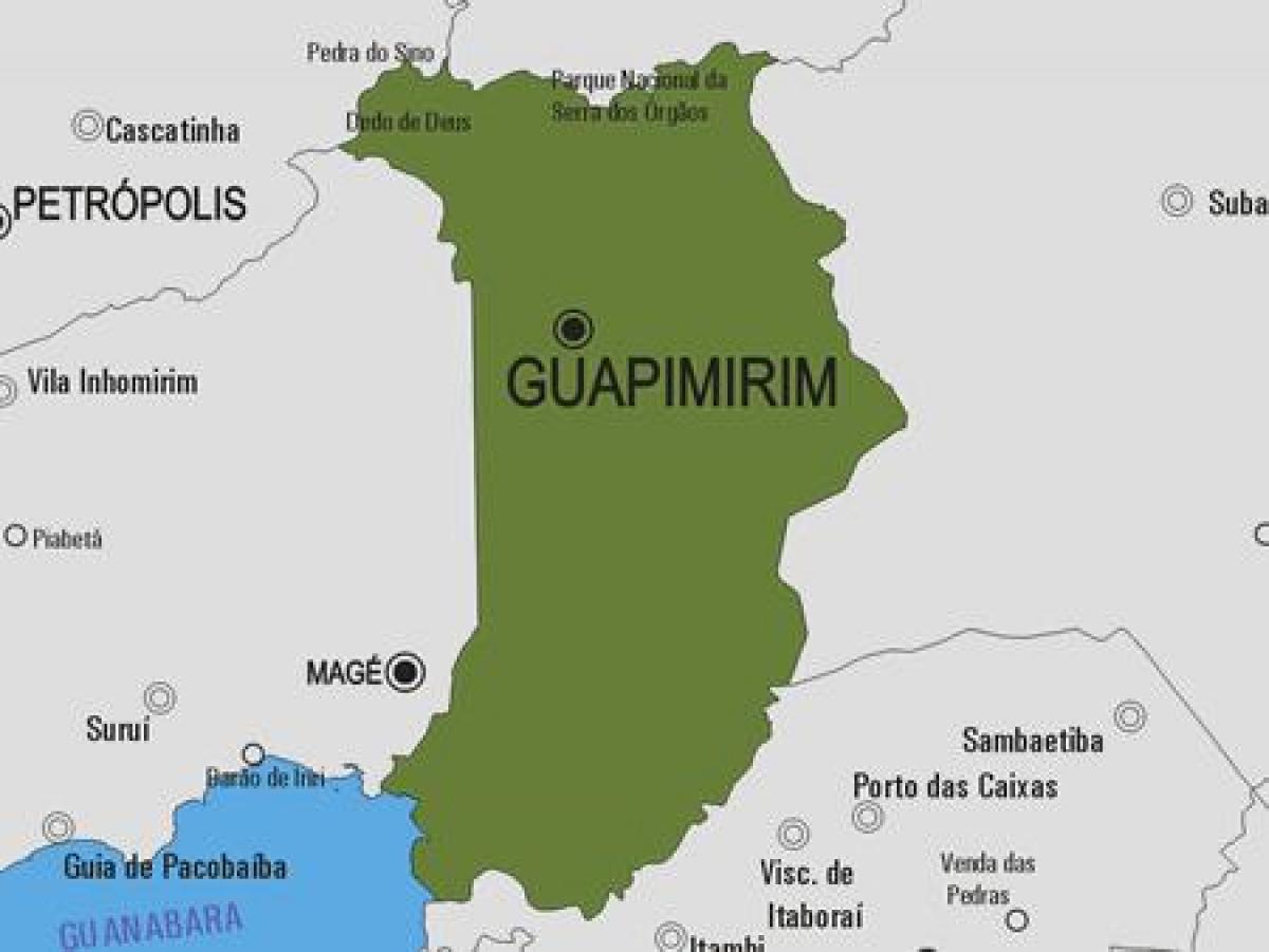 Carte municipalité Guapimirim