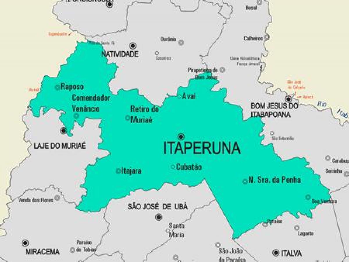 Carte municipalité Itaperuna