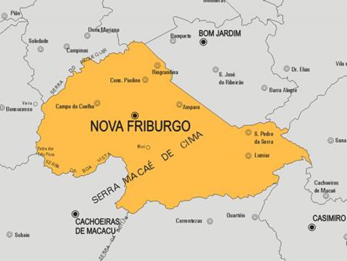 Carte municipalité Nova Friburgo
