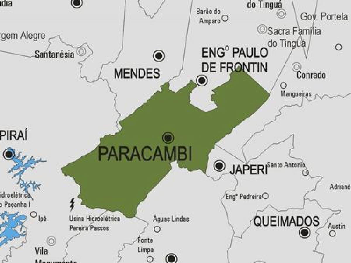 Carte municipalité Paracambi