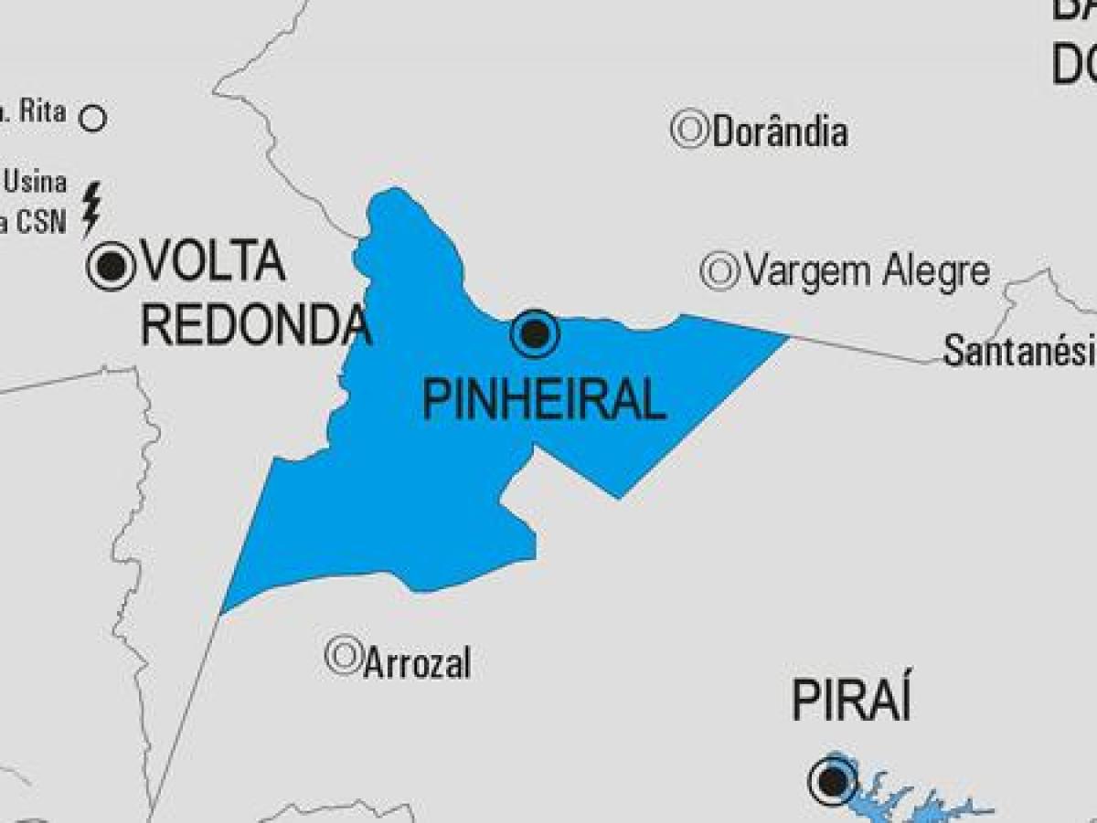 Carte municipalité Pinheiral