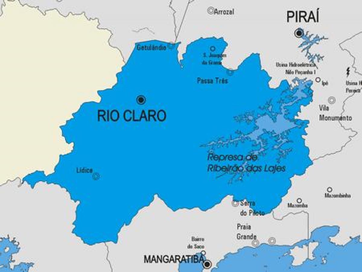 Carte municipalité Rio Claro