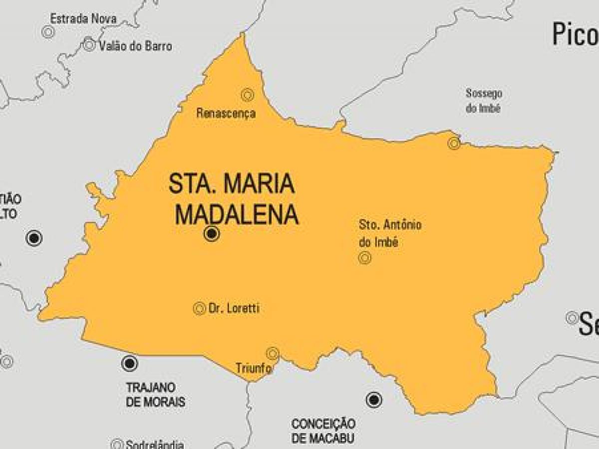 Carte municipalité Santa Maria Madalena