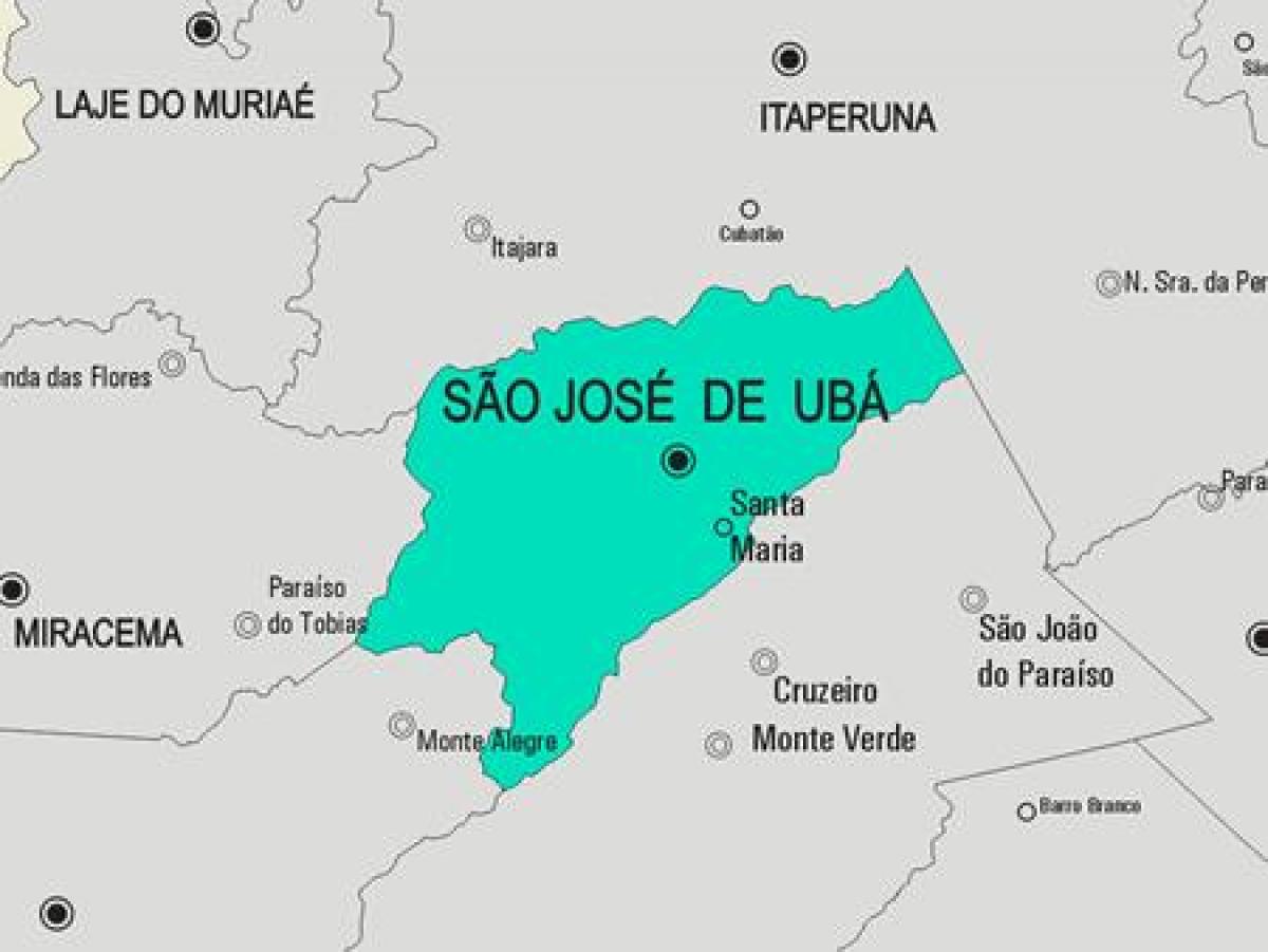 Carte municipalité São José de Ubá