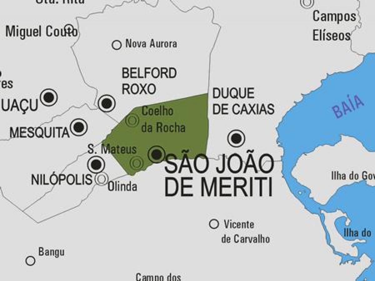 Carte municipalité São João de Meriti