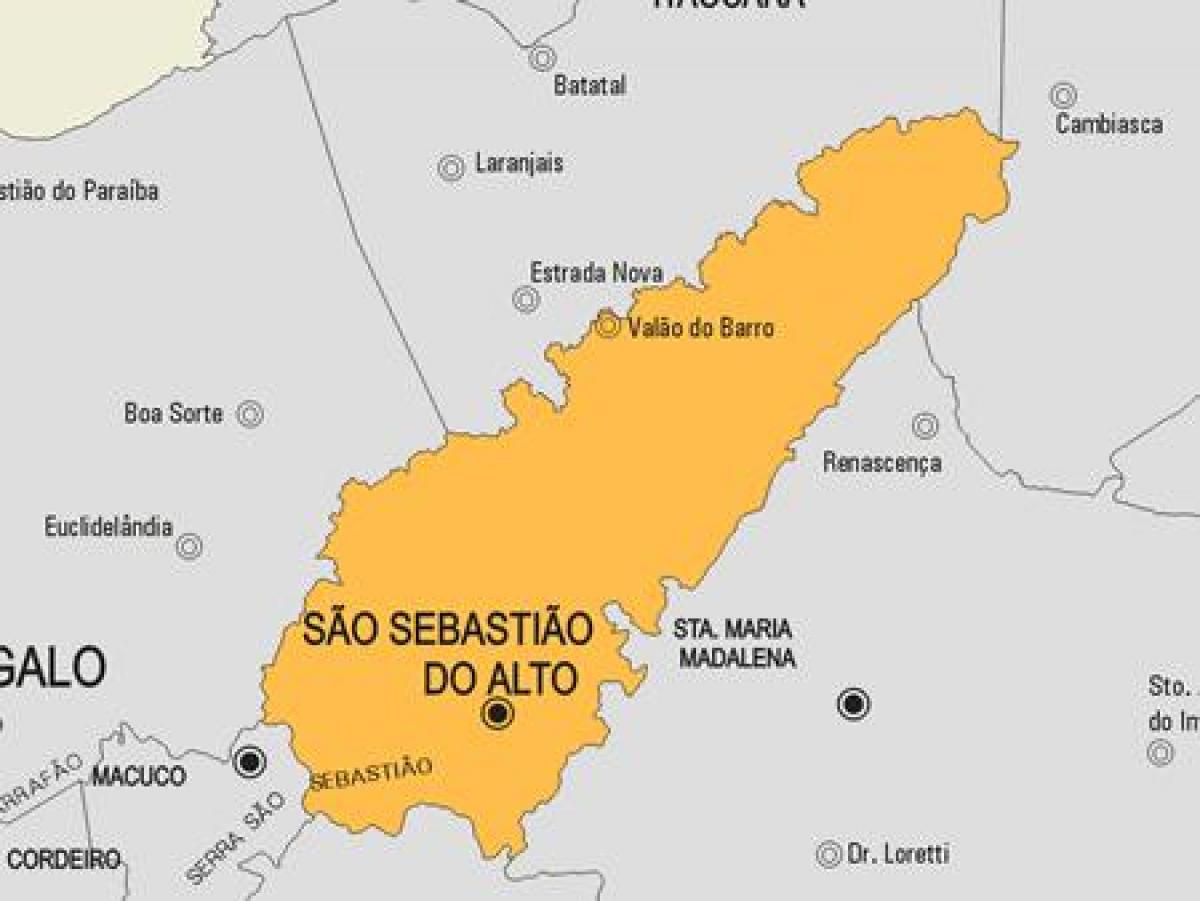 Carte municipalité São Sebastião do Alto