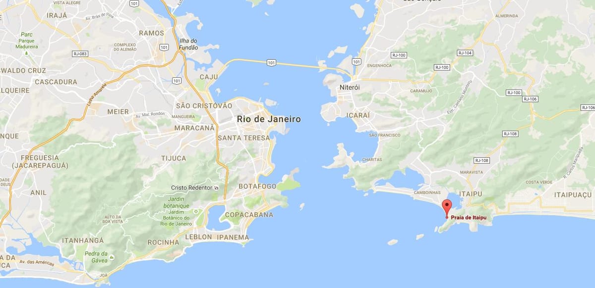 Carte plage de Itaipú