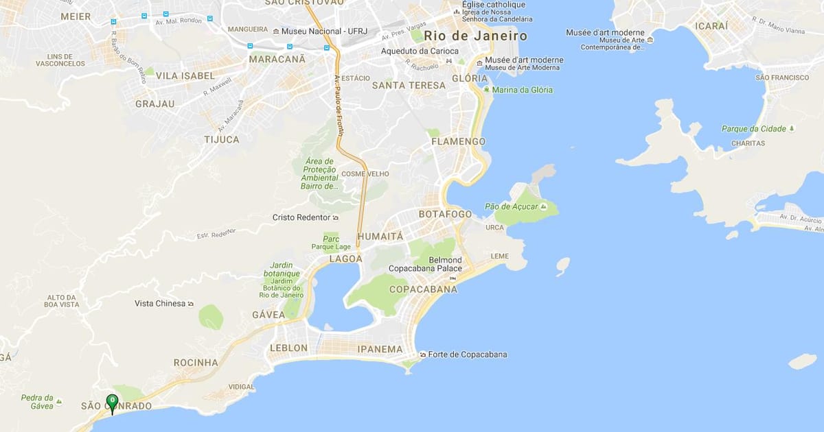 Carte plage de São Conrado
