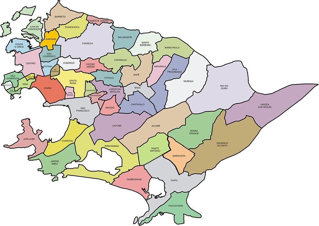 Carte Quartiers Niterói