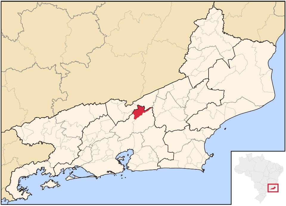 Carte São José do Vale do Rio Preto