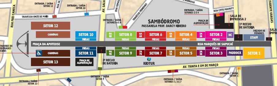 Carte Sambódromo