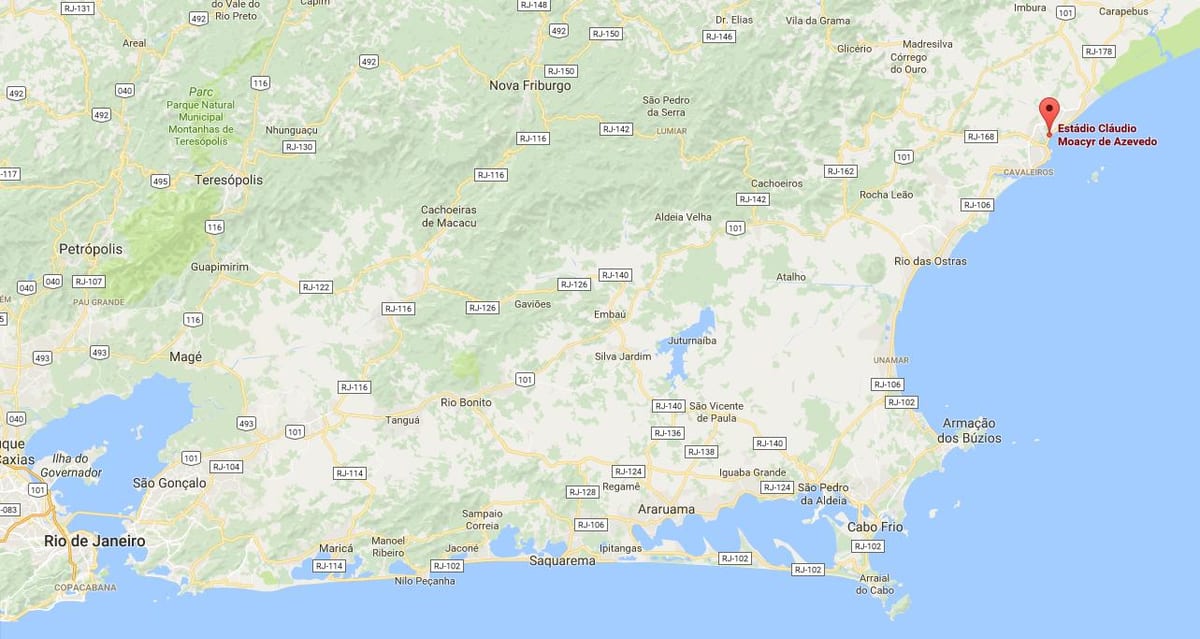 Carte stade Cláudio Moacyr de Azevedo