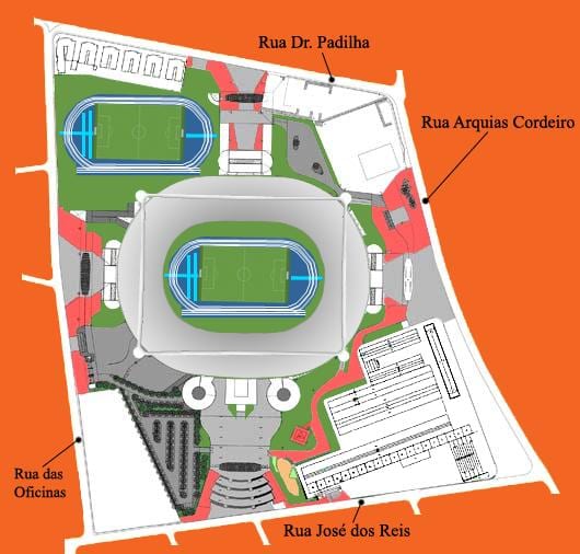 Carte stade Engenhão