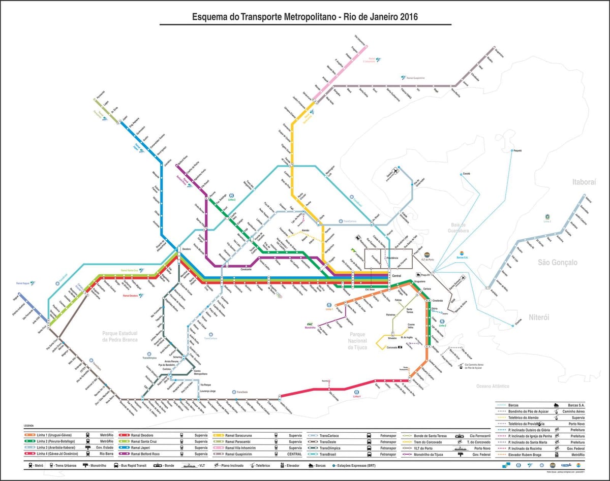 Carte téléphérique de Providencia