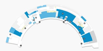 Carte aéroport Galeão Terminal 1 Niveau 2