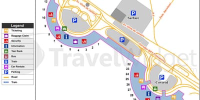 Carte aéroport Galeão terminal