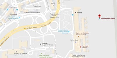 Carte aéroport Santos-Dumont