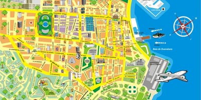 Carte attractions Rio de Janeiro