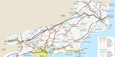 Carte autoroutes Rio de Janeiro