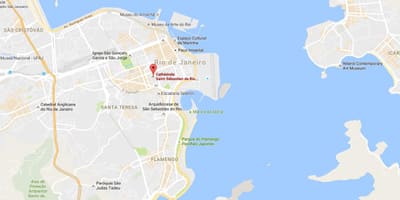 Carte Cathédrale Saint-Sébastien de Rio de Janeiro