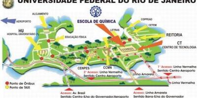 Carte de l'Université fédérale de Rio de Janeiro