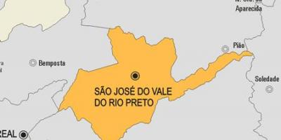 Carte de la municipalité São José do Vale do Rio Preto