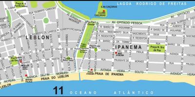 Carte de la plage Ipanema
