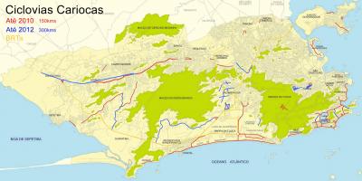 Carte des pistes cyclables Rio de Janeiro