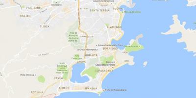 Carte du favela de Vidigal