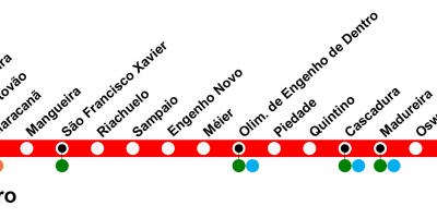 Carte du SuperVia - Ligne Deodoro
