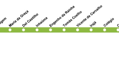 Carte métro Rio de Janeiro - Ligne 2 (verte)