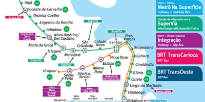 Carte métro Rio de Janeiro