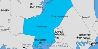 Carte municipalité Araruama