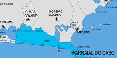 Carte municipalité Arraial do Cabo