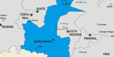 Carte municipalité Barra Mansa