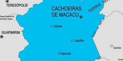 Carte municipalité Cachoeiras de Macacu