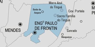 Carte municipalité Engenheiro Paulo de Frontin