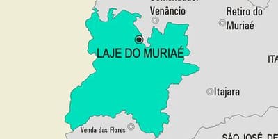 Carte municipalité Laje do Muriaé