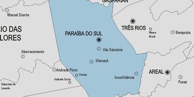 Carte municipalité Paraíba do Sul