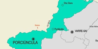 Carte municipalité Porciúncula