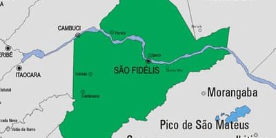 Carte municipalité São Francisco de Itabapoana