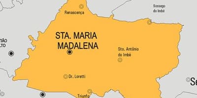 Carte municipalité Santa Maria Madalena