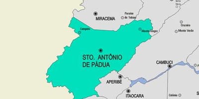 Carte municipalité Santo Antônio de Pádua
