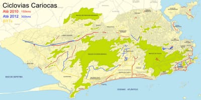 Carte pistes cyclables Rio de Janeiro