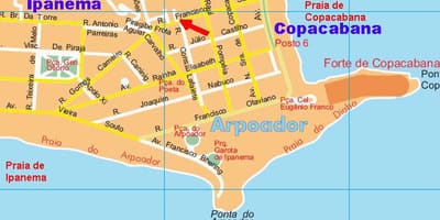 Carte plage Arpoador