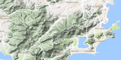 Carte relief Rio de Janeiro