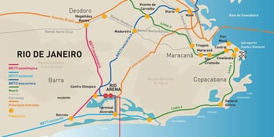Carte Rio Arena localisation