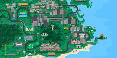 Carte Rio de Janeiro design